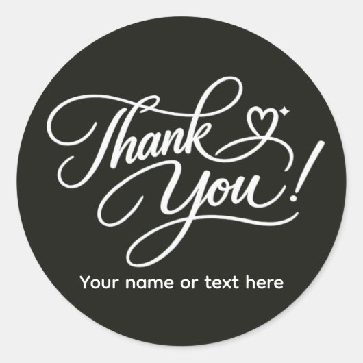 Thank You elegant sticker (Voorkant)