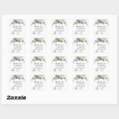 Thank You Eucalyptus Matcha Bridal Shower Vierkante Sticker (Vel)