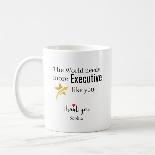 Thank You Executive — Custom Name Koffiemok (Links)