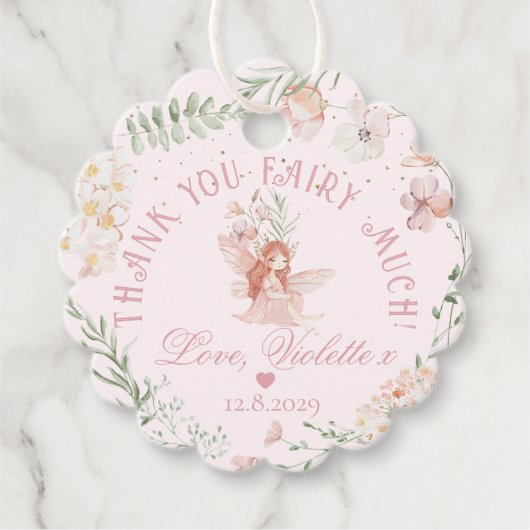 Thank you Fairy Much Fairy 1st Birthday Magical Bedankjes Labels (Voorkant)