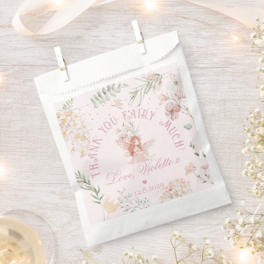 Thank you Fairy Much Fairy 1st Birthday Magical Bedankzakje (Geknipt)