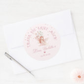 Thank you Fairy Much Fairy 1st Birthday Magical Ronde Sticker (Envelop)