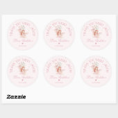Thank you Fairy Much Fairy 1st Birthday Magical Ronde Sticker (Vel)