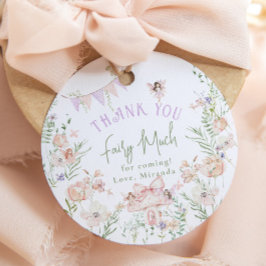 Thank you Fairy Much Fairy 1st Birthday Whimsical Bedankjes Labels
