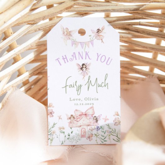 Thank you Fairy Much Whimsical Fairy Birthday Cadeaulabel