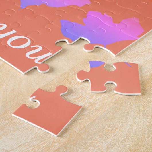 Thank You Fall Leaf Patterns Leaves Pink Orange Legpuzzel (Zijkant)