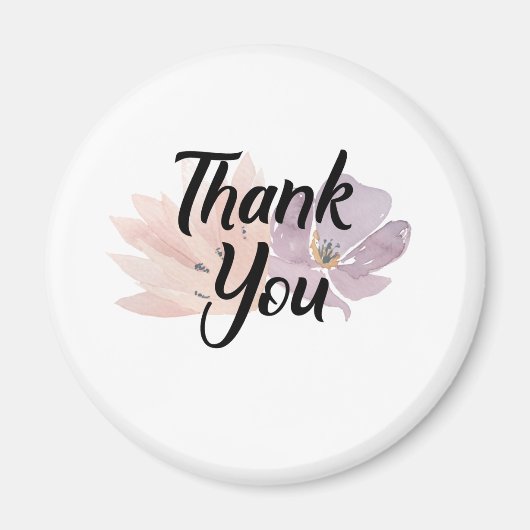 Thank You Favor Floral Magneet (Voorkant)