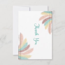 thank you  feathers  bedankkaart