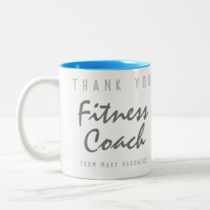 Thank You Fitness Coach Tweekleurige Koffiemok