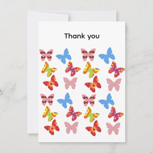 Thank you Flat Greeting Card Kaart (Voorkant)