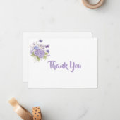 Thank You Flat Note Card Notitiekaartje (Voorkant / Achterkant in situ)