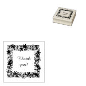 Thank you floral border rubber stamps rubberstempel (Gestempeld)