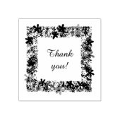 Thank you floral border rubber stamps rubberstempel (Afrduk)