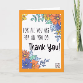 Thank you - Floral Kaart