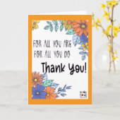 Thank you - Floral Kaart (Gele Bloem)