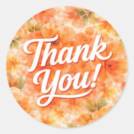 Thank You Floral Ronde Sticker