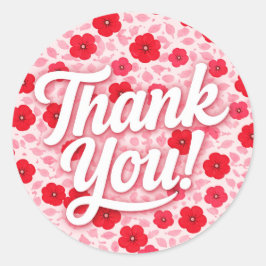 Thank You Floral Ronde Sticker