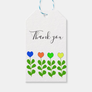 Thank You Floral Tag Cadeaulabel