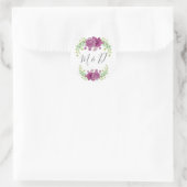 THANK YOU FLORAL VIOLET ROUND STICKER (Tas)