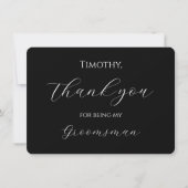Thank You for Being My Groomsman Card Script Bedankkaart (Voorkant)