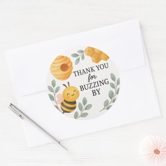 Thank You for Buzzing By  Bee Label (Envelop)
