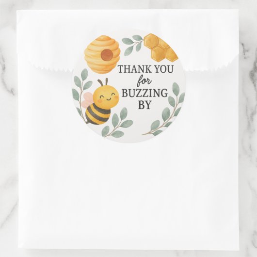 Thank You for Buzzing By  Bee Label (Tas)