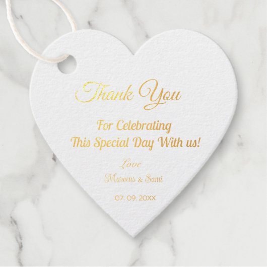 Thank You For Celebrating with us Wedding  Bedankjes Labels (Voorkant)