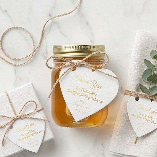 Thank You For Celebrating with us Wedding  Bedankjes Labels