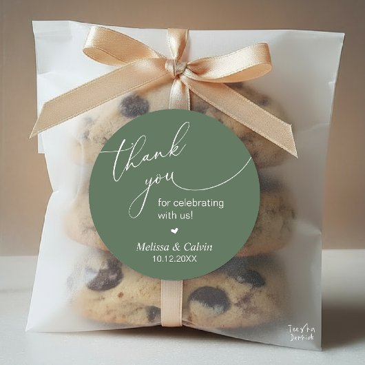 Thank you for celebrating with us Wedding Sticker