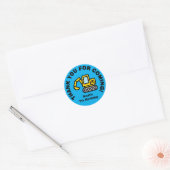 Thank you for coming construction theme Birthday Ronde Sticker (Envelop)