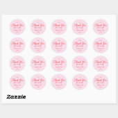 Thank You for Coming Galentine's Party Pink Ronde Sticker (Vel)