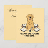 Thank You For Coming Script Text Pastel Yellow  (Voorkant / Achterkant)