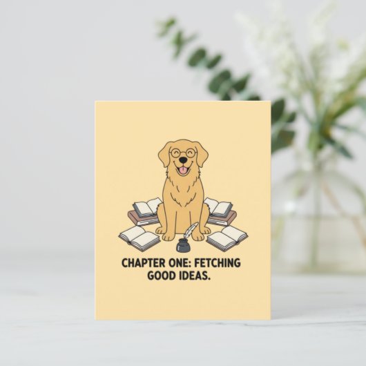 Thank You For Coming Script Text Pastel Yellow  (Staand voorkant)