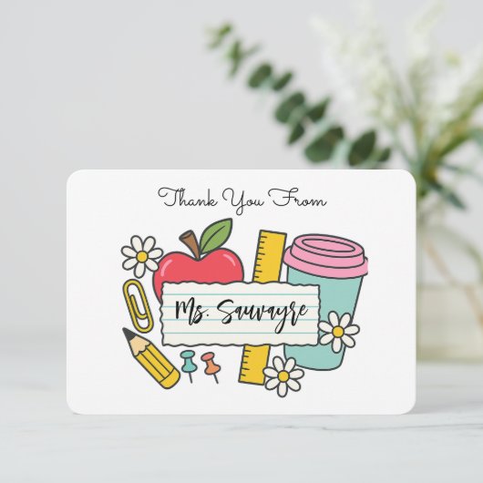 Thank You For Everything - Teaching Assistant Bedankkaart (Staand voorkant)