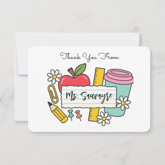 Thank You For Everything - Teaching Assistant Bedankkaart (Voorkant)