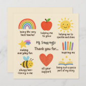 Thank You For Everything Teaching Assistant Feestdagenkaart (Voorkant / Achterkant)