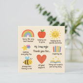 Thank You For Everything Teaching Assistant Feestdagenkaart (Staand voorkant)