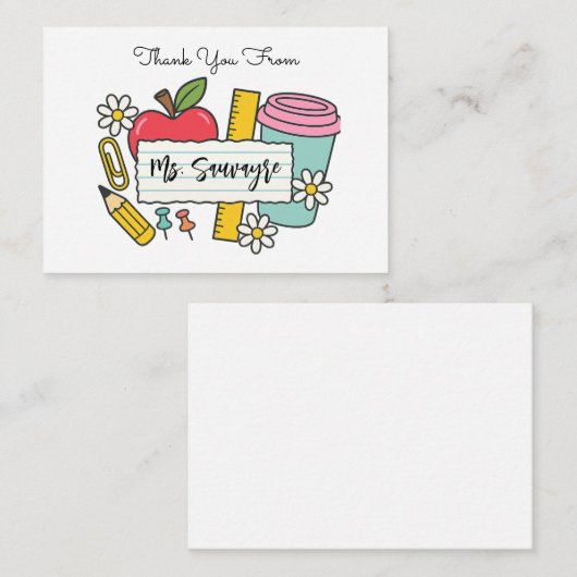 Thank You For Everything - Teaching Assistant Notitiekaartje (Voorkant / Achterkant)