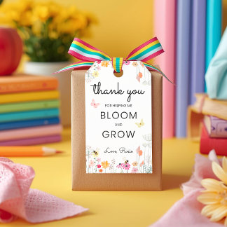 Thank You for Helping Me Bloom and Grow Teacher Cadeaulabel
