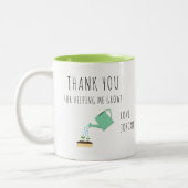 Thank you for Helping me Grow Watering Can Tweekleurige Koffiemok (Links)