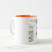 Thank You For Love Mug Tweekleurige Koffiemok (Voorkant links)