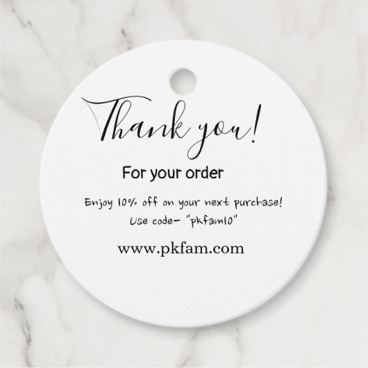 Thank you for purchase pink family business detail bedankjes labels (Voorkant)