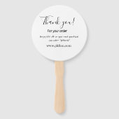 Thank you for purchase pink family business detail handwaaier (Achterkant)