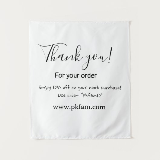 Thank you for purchase pink family business detail wandkleed (Voorkant)