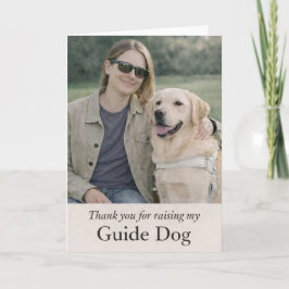 Thank You for Raising My Guide Dog – Puppy Raiser  Kaart
