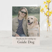 Thank You for Raising My Guide Dog – Puppy Raiser  Kaart (Gele Bloem)