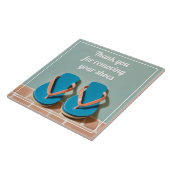 Thank you for Removing your Shoes flip flop sign Tegeltje (Zijkant)