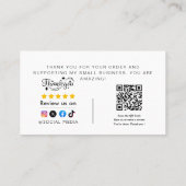  Thank You For Shopping  Visitekaartje (Achterkant)