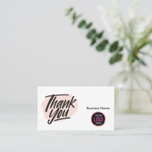  Thank You For Shopping  Visitekaartje (Staand voorkant)