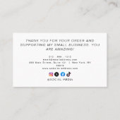  Thank You For Shopping  Visitekaartje (Achterkant)